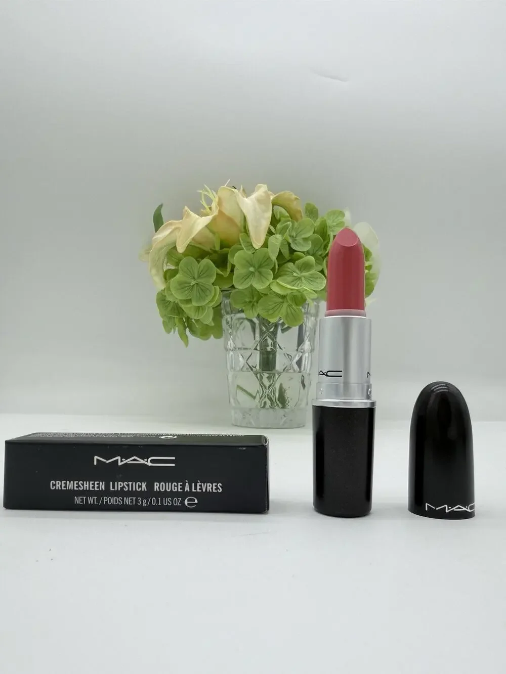 Mac CremeSheen Lipstick CORAL BLISS New In Box Full Size 3g / .1oz